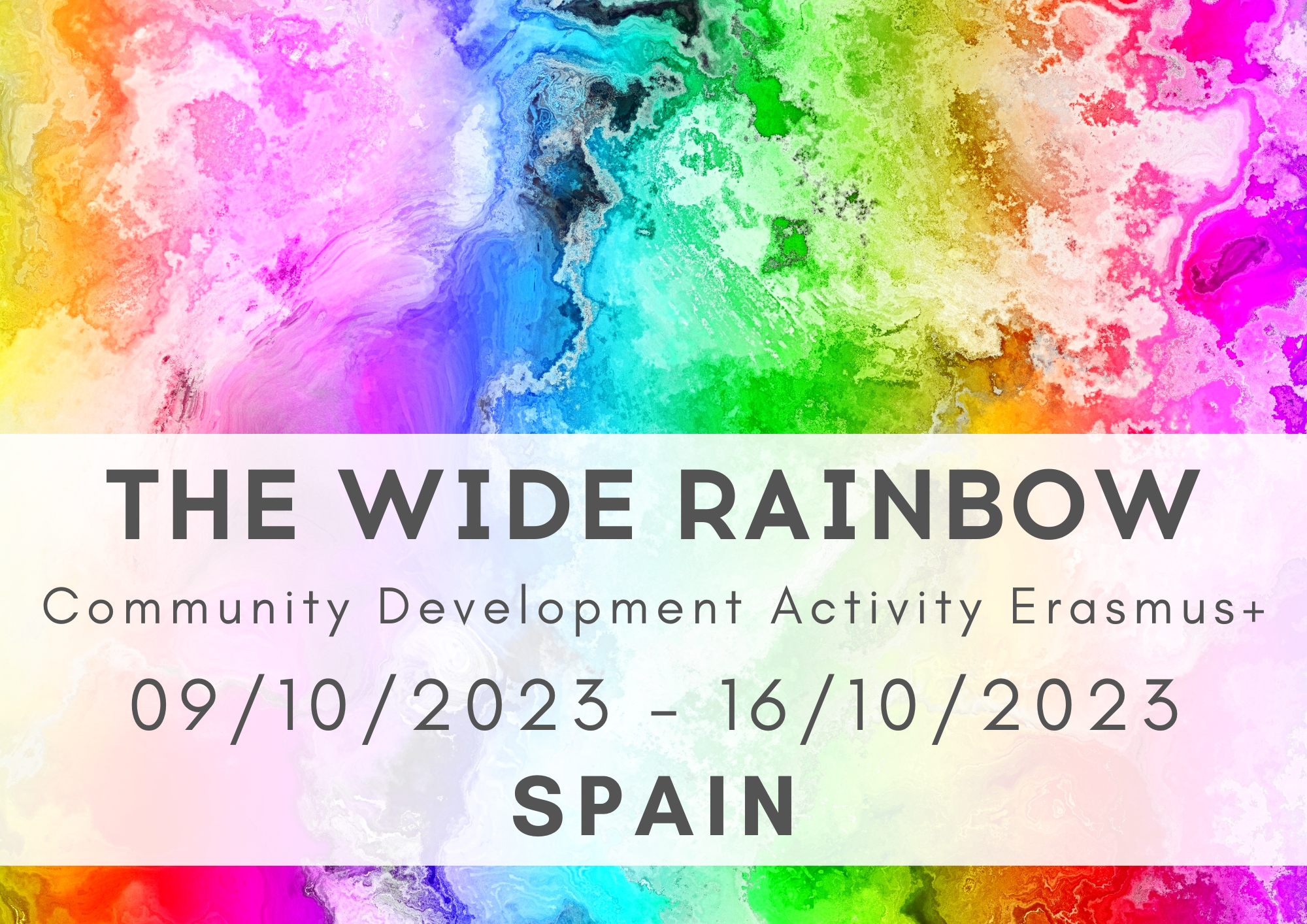 Erasmus+ Community Development Activity THE WIDE RAINBOW 09-16/10/2023